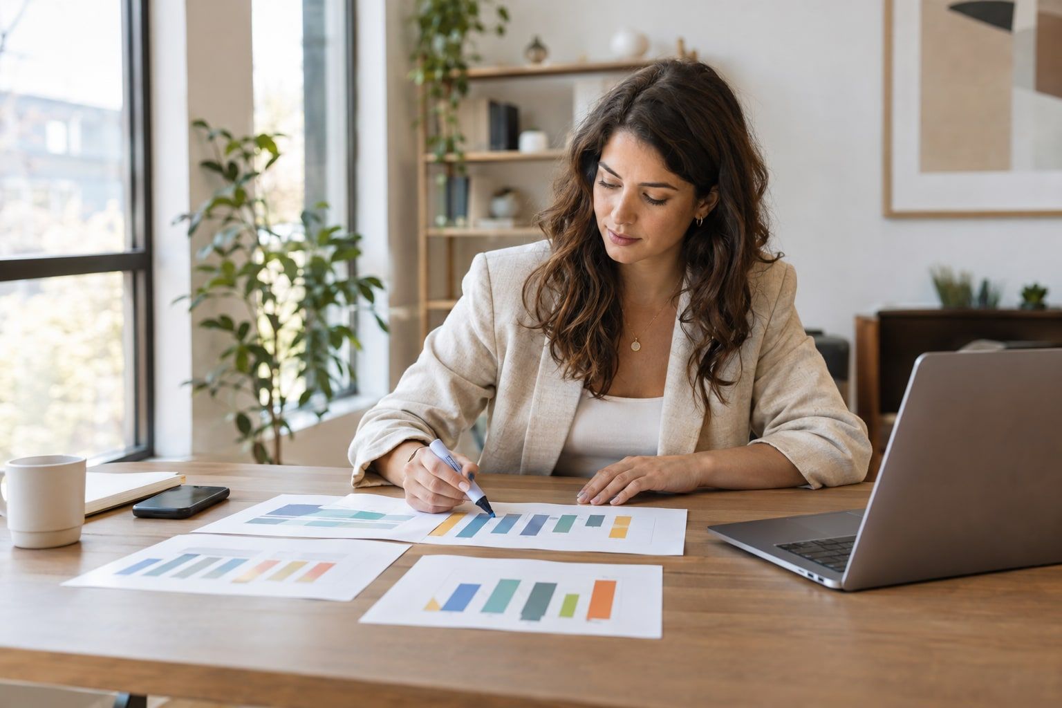 Business analyst reviewing CRM adoption data